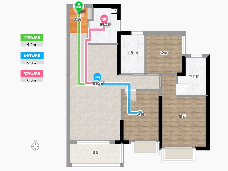 广东省-东莞市-方直星澜-77.01-户型库-动静线