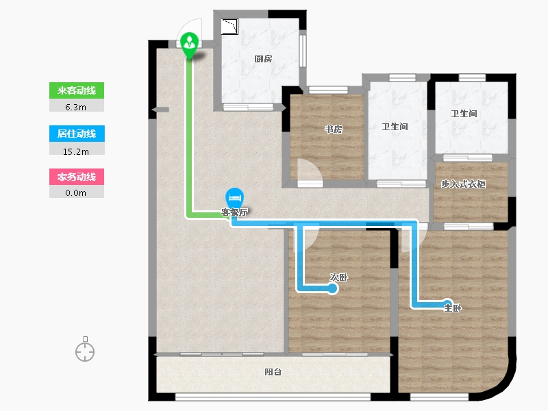 江苏省-无锡市-耘林生命公寓洋溪华庭-113.60-户型库-动静线