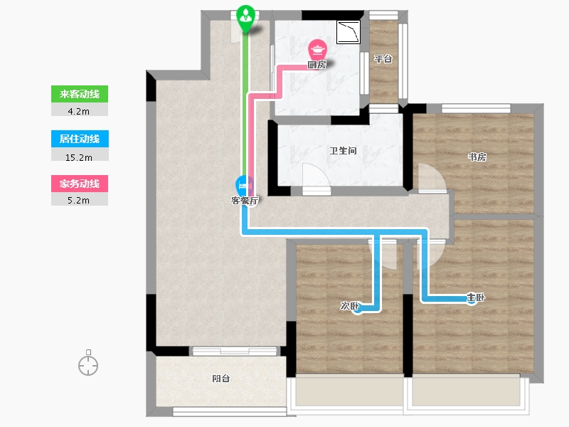 江苏省-无锡市-绿城诚园-79.20-户型库-动静线