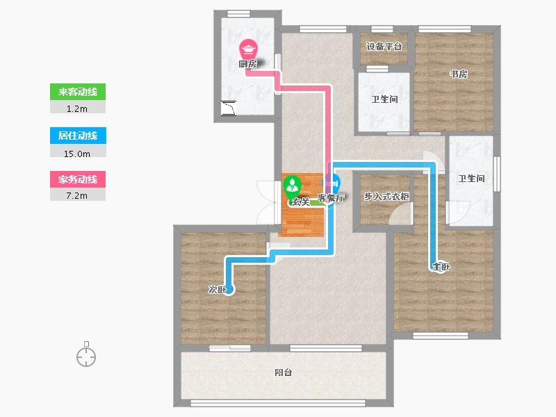 江苏省-苏州市-青剑湖颐和公馆-103.20-户型库-动静线