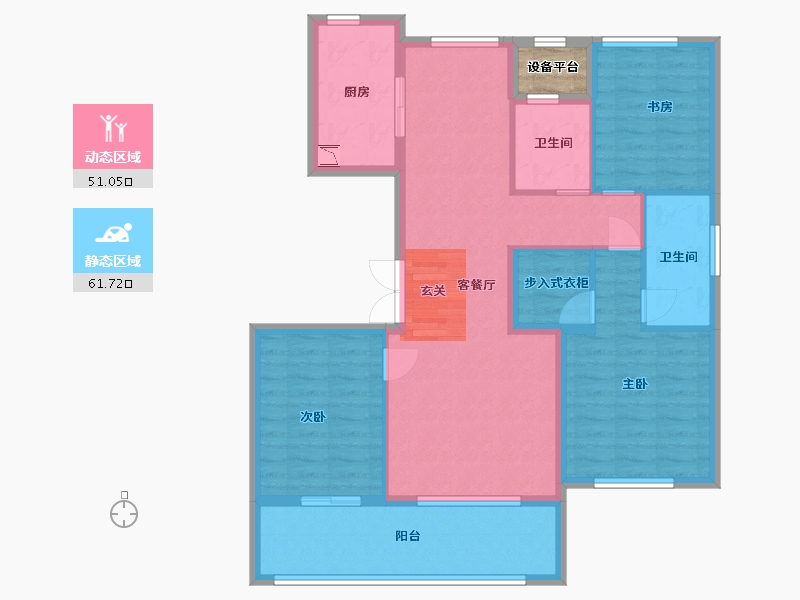 江苏省-苏州市-青剑湖颐和公馆-103.20-户型库-动静分区