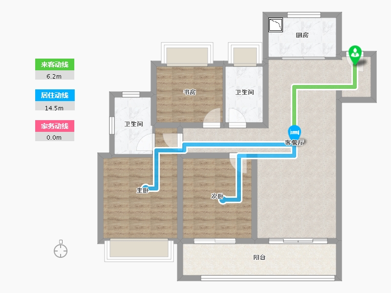 江苏省-无锡市-融创长江映-93.23-户型库-动静线