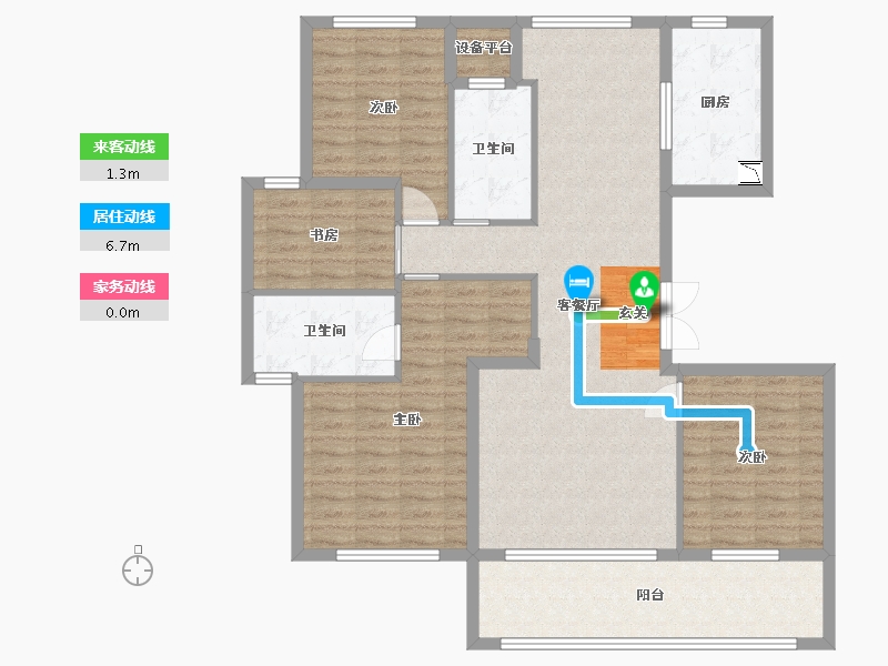 江苏省-苏州市-青剑湖颐和公馆-120.00-户型库-动静线