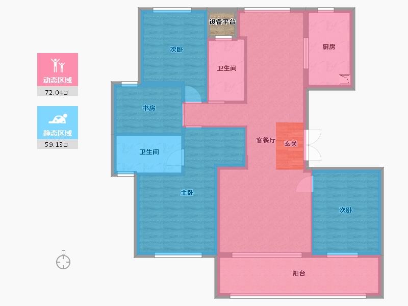 江苏省-苏州市-青剑湖颐和公馆-120.00-户型库-动静分区