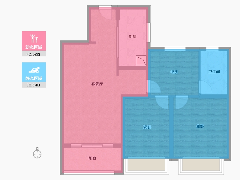 江苏省-无锡市-融创长江映-71.20-户型库-动静分区