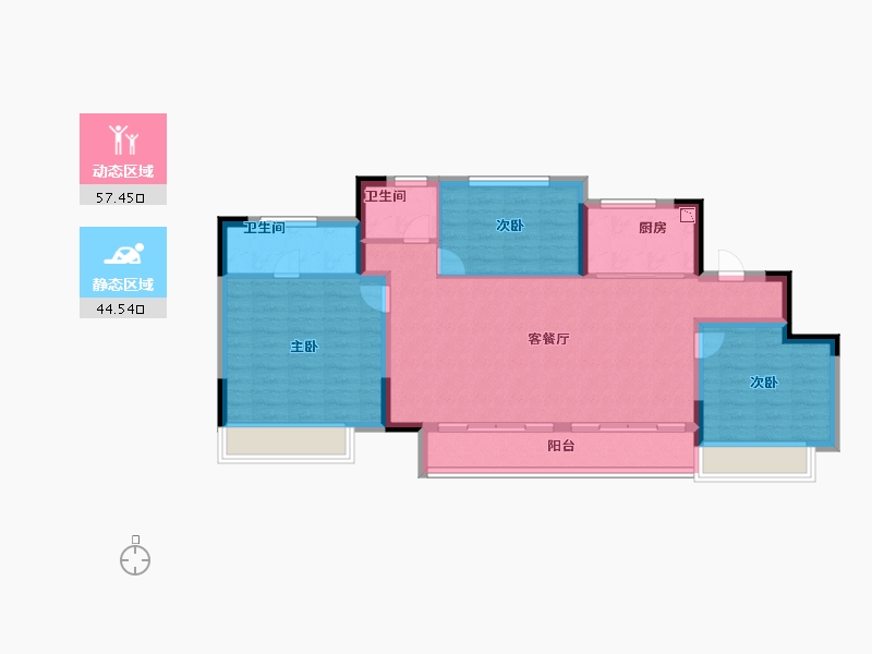 江苏省-无锡市-铂悦名邸-92.00-户型库-动静分区