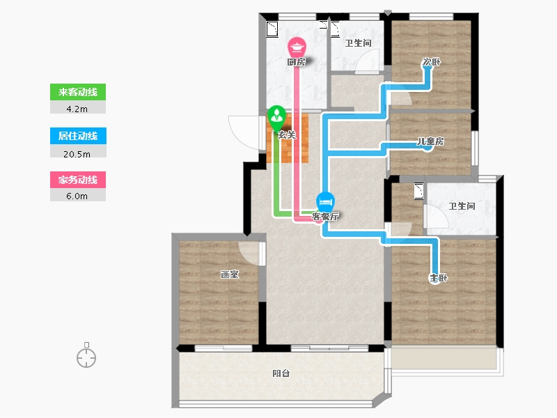 浙江省-绍兴市-阳光城碧桂园玺园-101.72-户型库-动静线