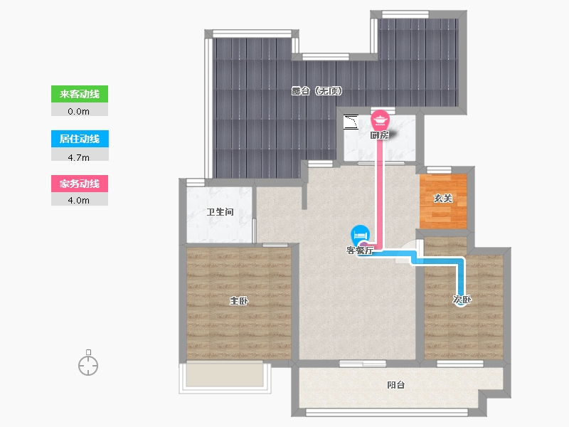 陕西省-西安市-西安孔雀城-92.55-户型库-动静线