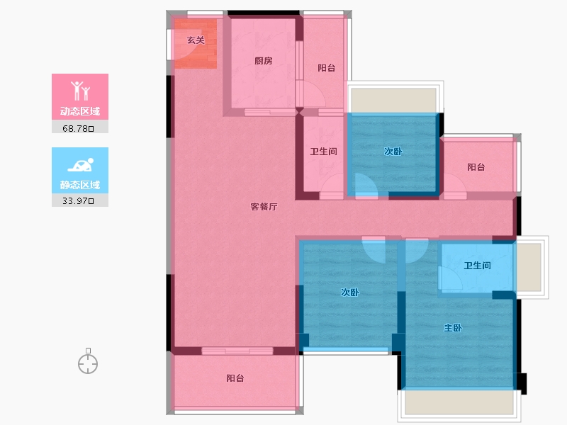 广东省-河源市-河源铭成华府-89.46-户型库-动静分区