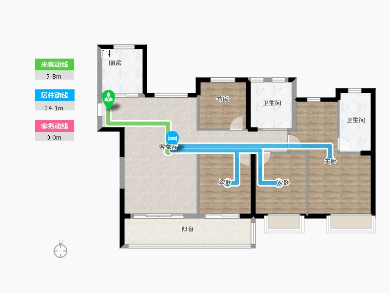 江苏省-无锡市-宜兴绿地四季印象-113.60-户型库-动静线