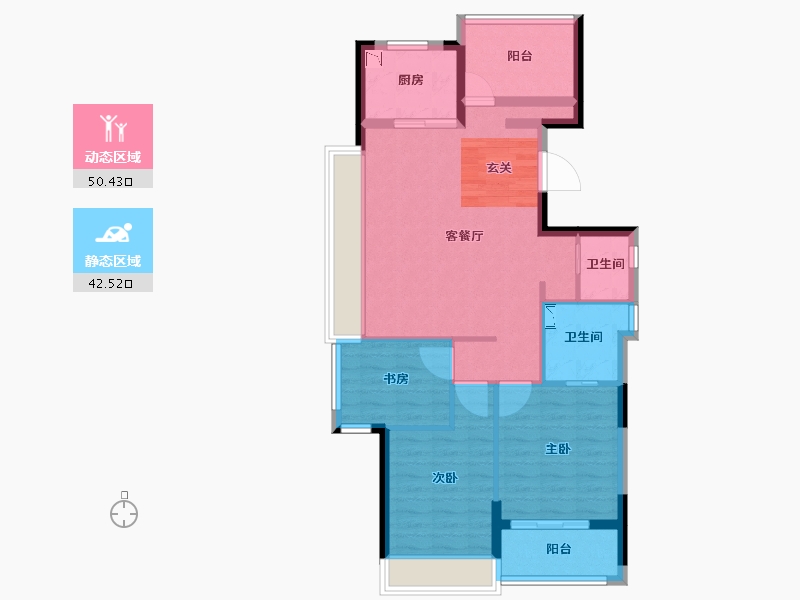 浙江省-绍兴市-宝业大坂绿园-83.02-户型库-动静分区