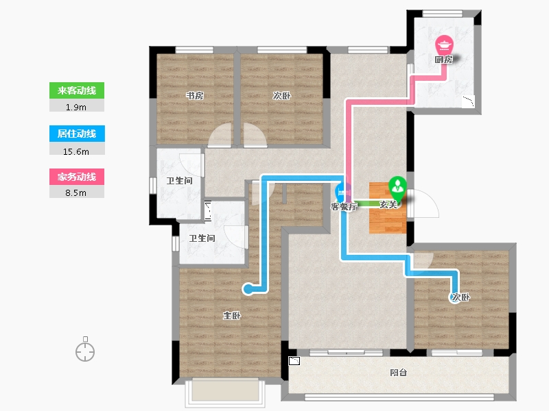 浙江省-绍兴市-滨湖湾-121.02-户型库-动静线