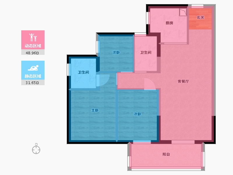 广东省-东莞市-信鸿御江东岸-71.48-户型库-动静分区