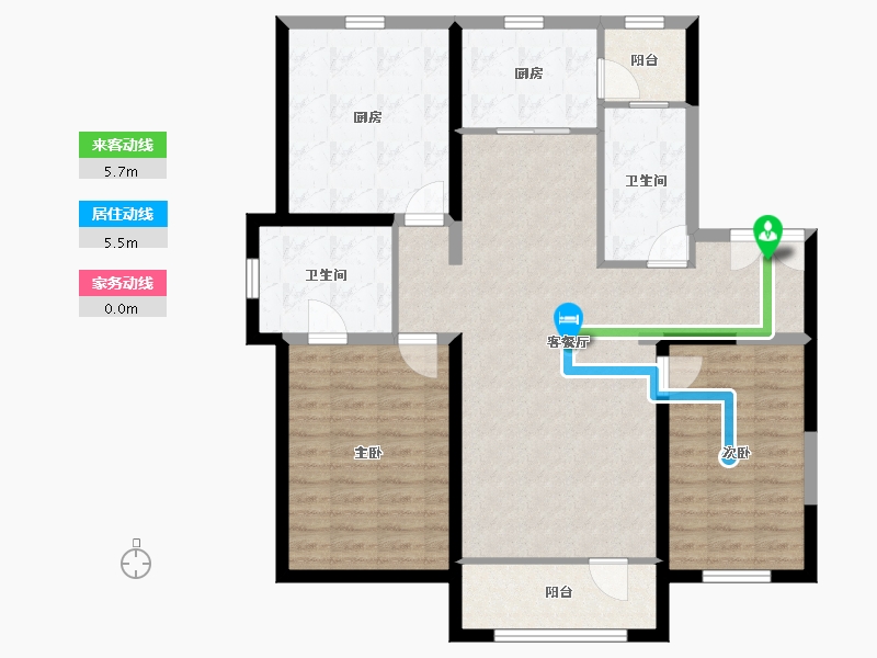 内蒙古自治区-呼和浩特市-松江左右城-104.10-户型库-动静线