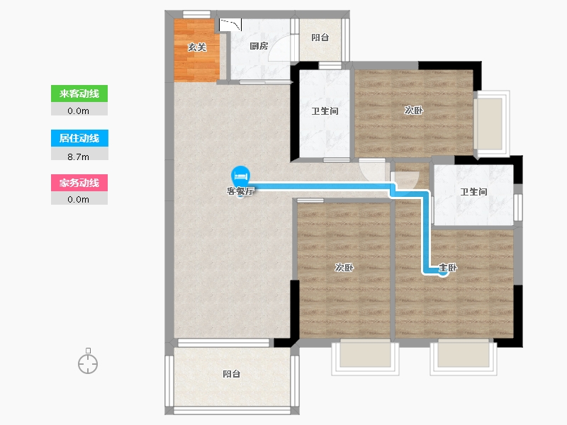 广东省-东莞市-汇景风华-86.62-户型库-动静线