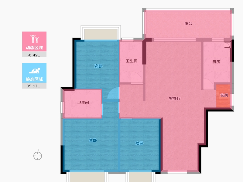 广东省-东莞市-汇景风华-92.45-户型库-动静分区