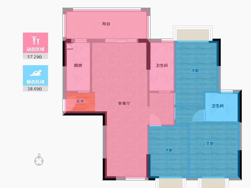 广东省-东莞市-汇景风华-86.38-户型库-动静分区