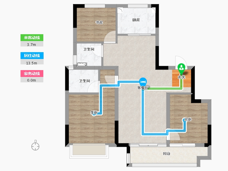 浙江省-绍兴市-融信招商兴望轩-78.38-户型库-动静线