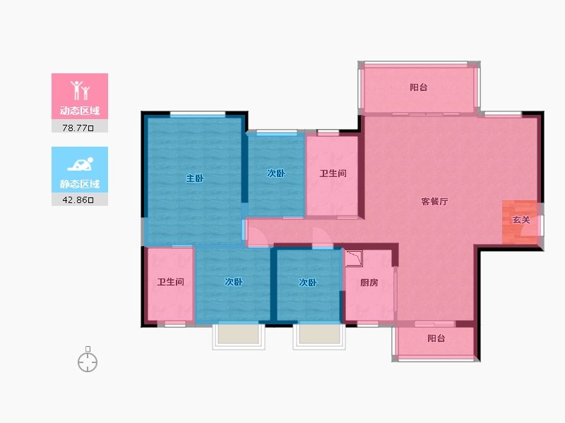 陕西省-西安市-水悦澜岸-109.10-户型库-动静分区