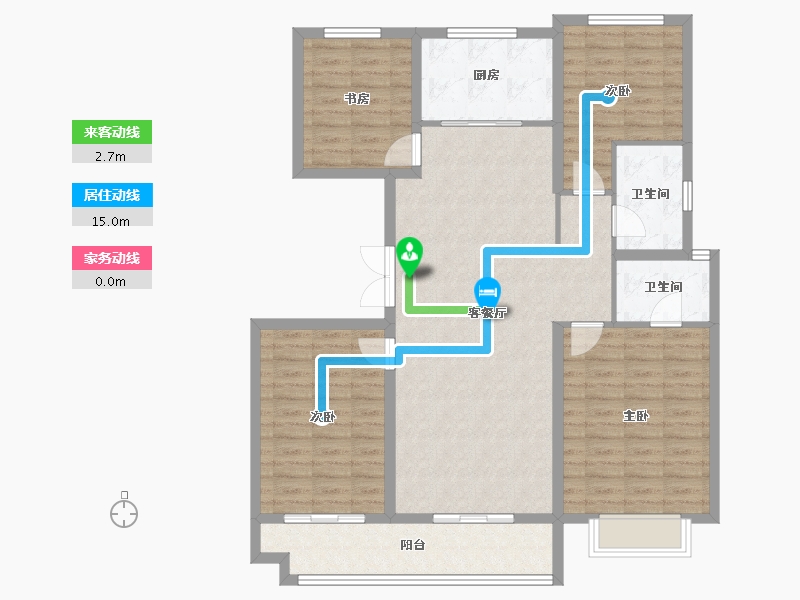 陕西省-宝鸡市-凤凰未来城-117.59-户型库-动静线