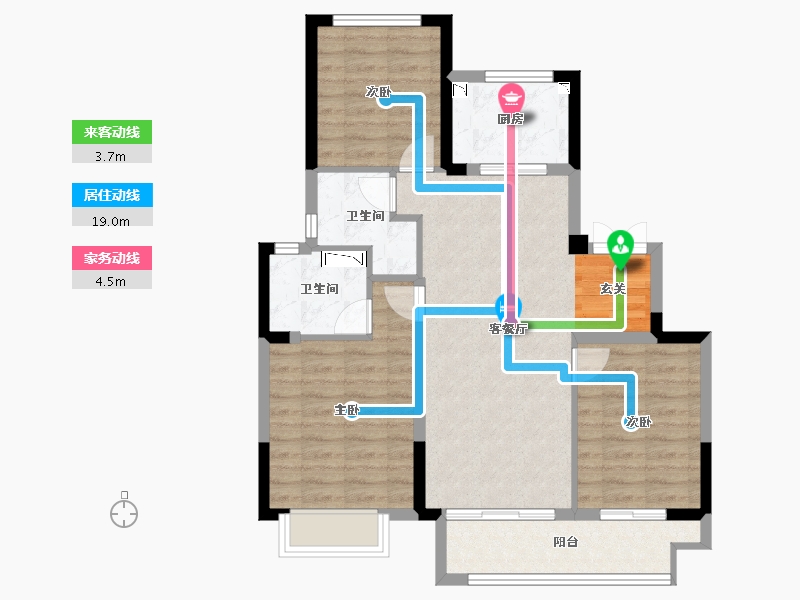 江苏省-苏州市-中交九雅花园-82.00-户型库-动静线