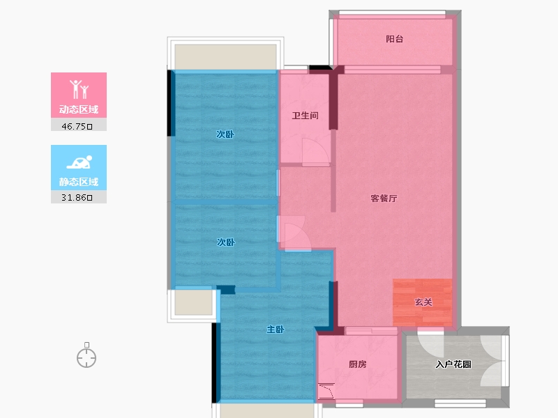 广东省-广州市-伟腾云星-76.41-户型库-动静分区