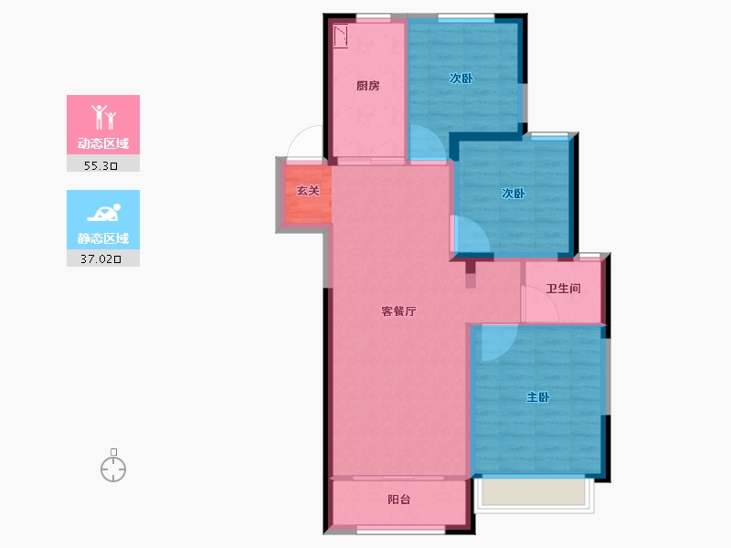 陕西省-西安市-绿地智创金融城-83.01-户型库-动静分区