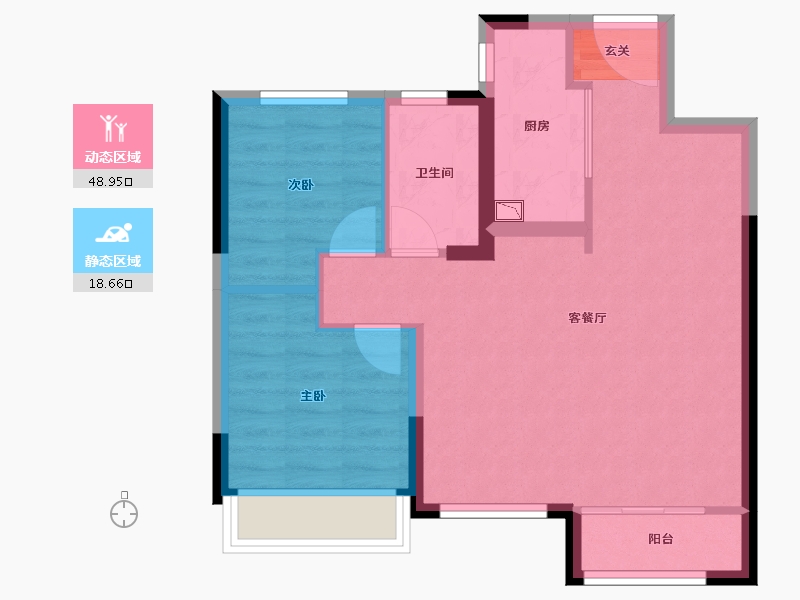 陕西省-西安市-绿地智创金融城-60.44-户型库-动静分区