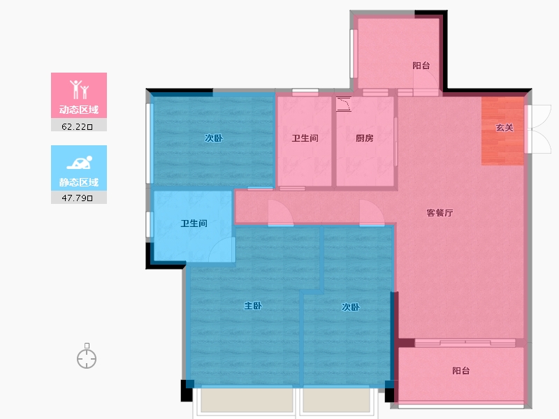 广东省-广州市-伟腾云星-100.08-户型库-动静分区