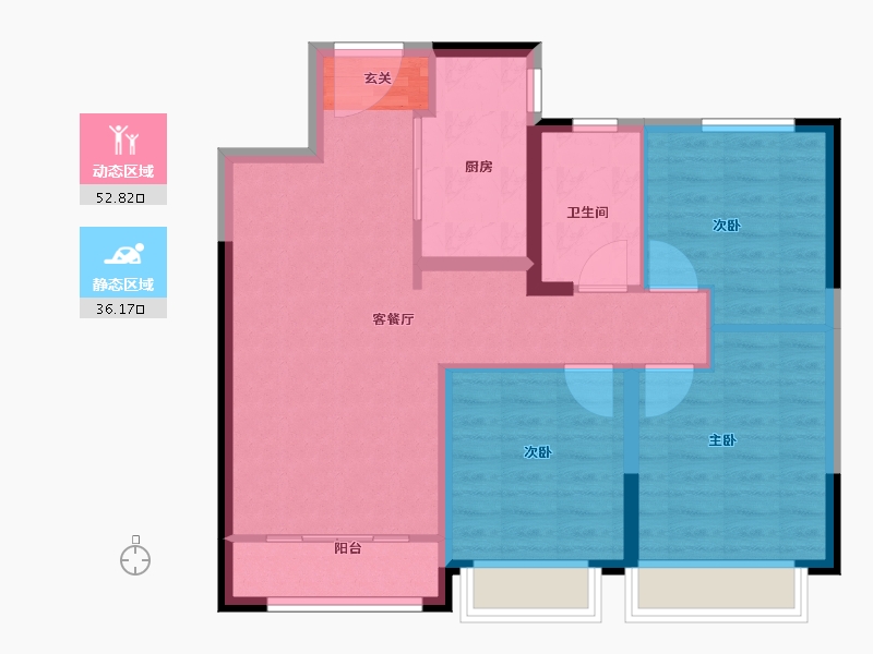 陕西省-西安市-绿地智创金融城-80.00-户型库-动静分区