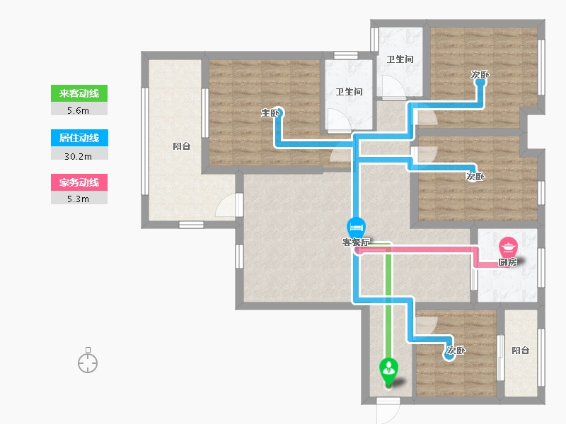 湖北省-武汉市-保利圆梦城-108.11-户型库-动静线