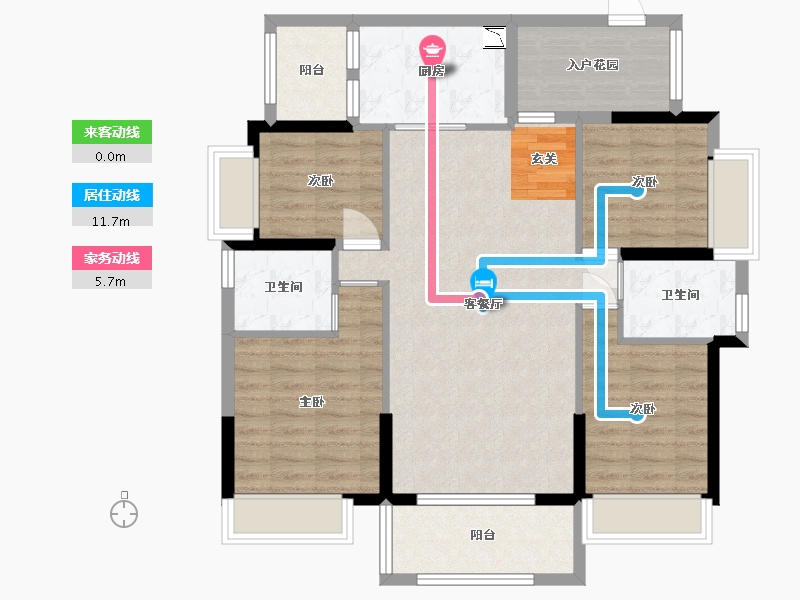 广东省-广州市-得天和苑-96.15-户型库-动静线