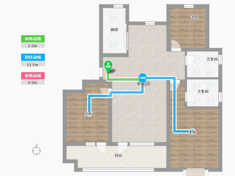 山东省-青岛市-青岛佳诺华国际医养健康小镇-93.59-户型库-动静线