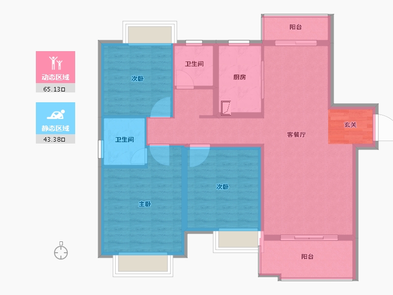 江西省-赣州市-联泰天�Z-97.60-户型库-动静分区