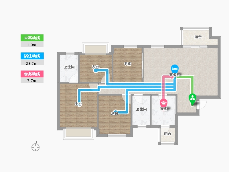 四川省-成都市-朗基香颂天府二期(1,9,8,3)号楼110m²-92.50-户型库-动静线