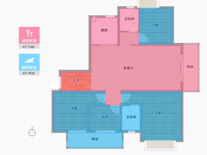 江西省-赣州市-联泰天�Z-122.40-户型库-动静分区