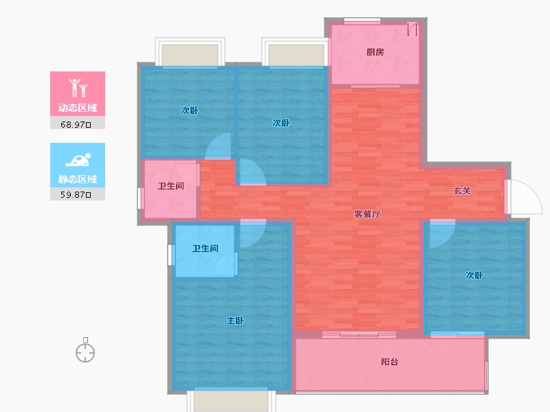 江西省-赣州市-联泰天�Z-116.80-户型库-动静分区