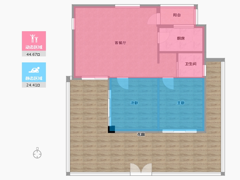 四川省-成都市-郡源山外山悦城(4,5,6)号楼　76m²-108.44-户型库-动静分区