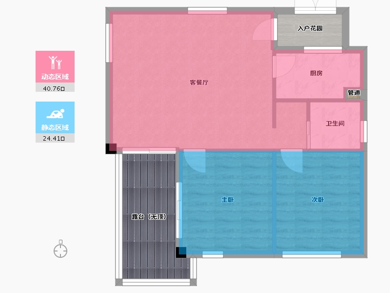 四川省-成都市-郡源山外山悦城(4,5,6)号楼76m²-72.52-户型库-动静分区