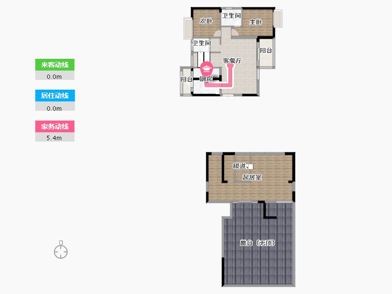 四川省-成都市-优品道锦樾C-3户型192m²-197.35-户型库-动静线