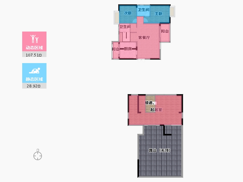 四川省-成都市-优品道锦樾C-3户型192m²-197.35-户型库-动静分区