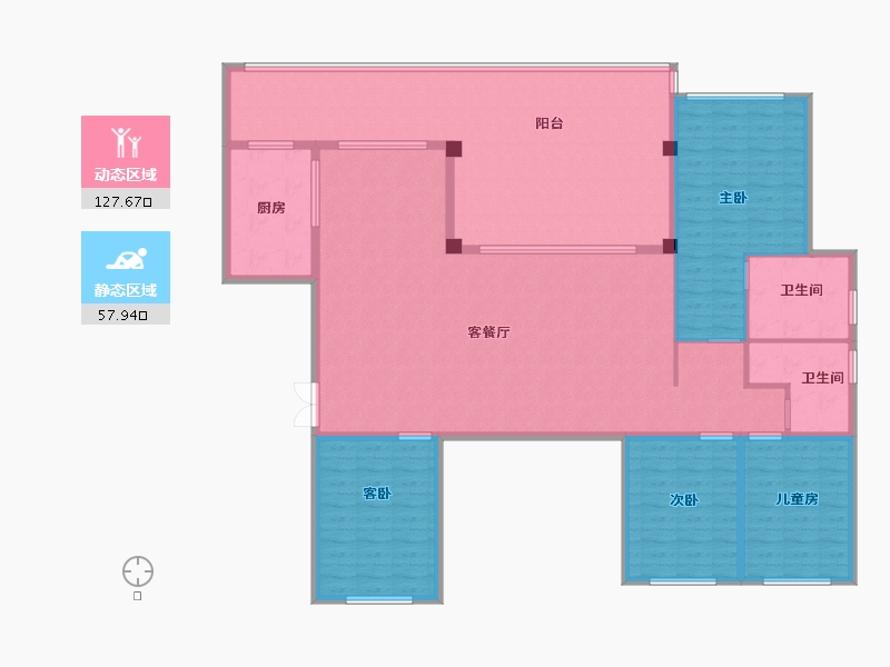 贵州省-六盘水市-枢纽新城-172.68-户型库-动静分区