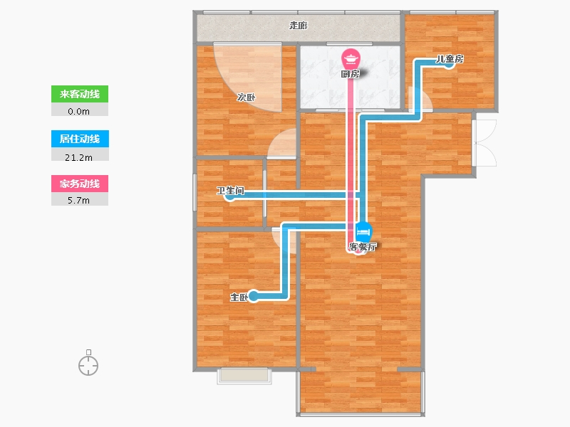 甘肃省-定西市-渭水华府-94.66-户型库-动静线