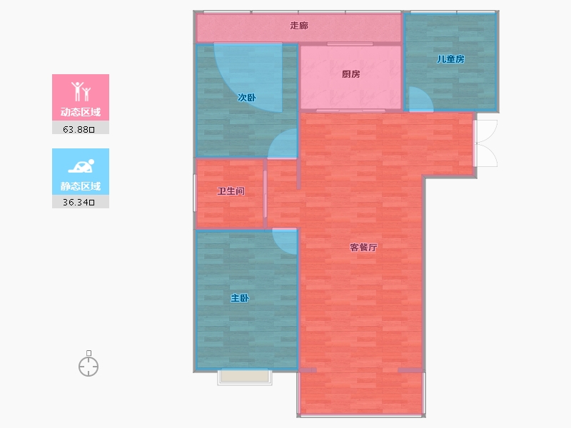 甘肃省-定西市-渭水华府-94.66-户型库-动静分区