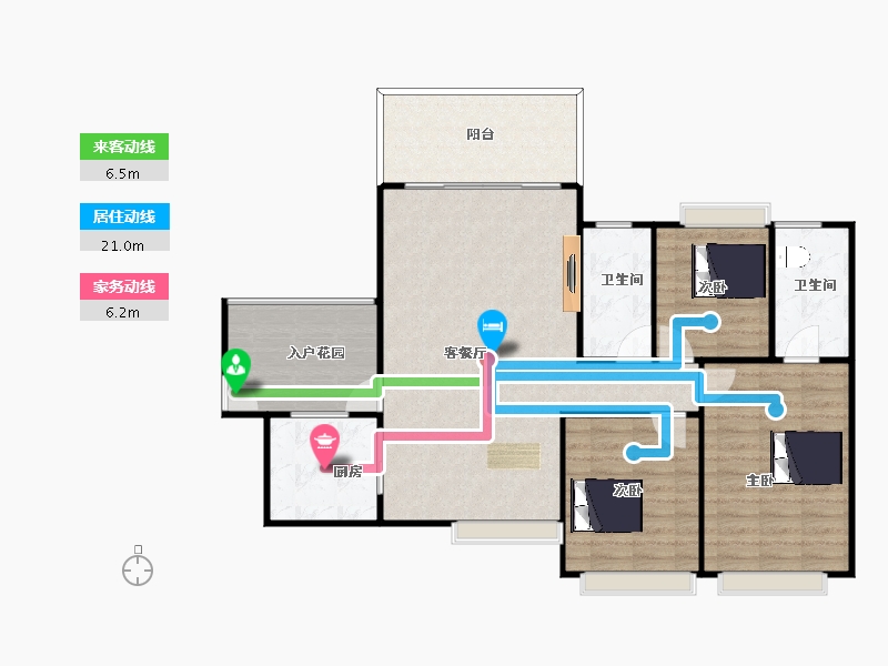 四川省-成都市-保利玫瑰郡-91.84-户型库-动静线