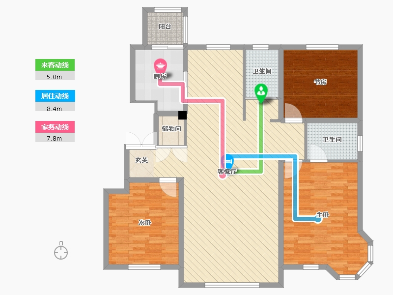 吉林省-长春市-新星宇观塘-119.36-户型库-动静线