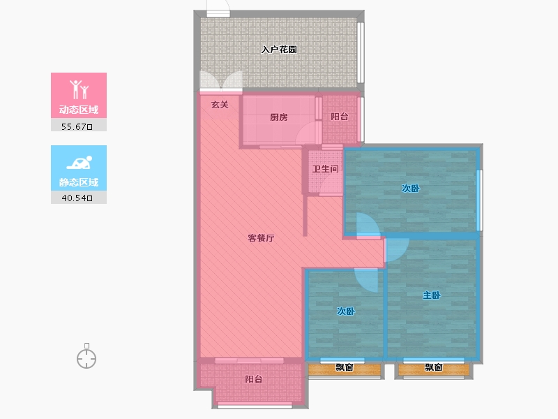 湖南省-郴州市-竹园新城-101.76-户型库-动静分区