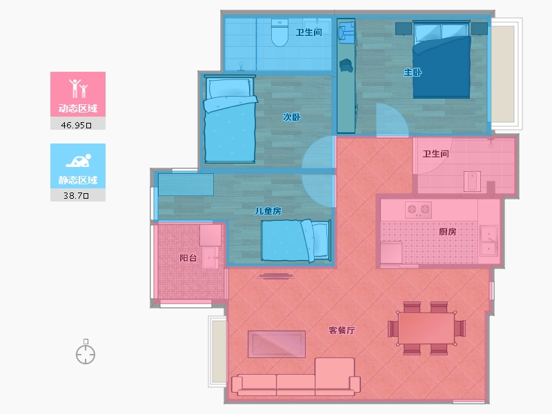 四川省-资阳市-凯旋国际D2-78.87-户型库-动静分区