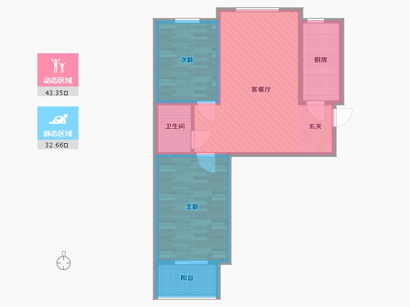 河北省-邢台市-金牛阳光苑-67.91-户型库-动静分区