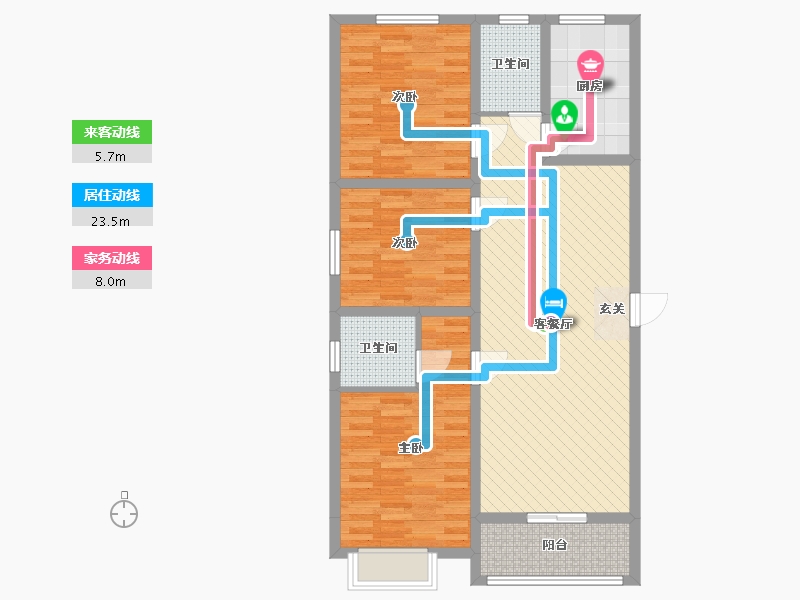 河北省-邢台市-金牛阳光苑-95.33-户型库-动静线